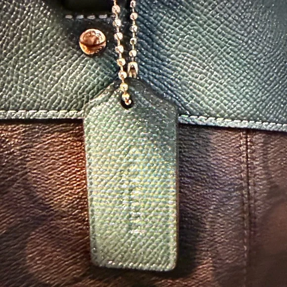 Coach Brown and Teal Satchel - Picture 6 of 17